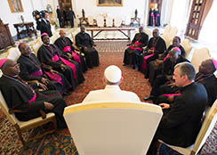 Audience au Evêques Burundais.(Copyright L'OSSERVATORE ROMANO - Servizio Fotografico)